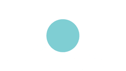 Teal circle contracting with text that says "Breathe In, Breathe Out"